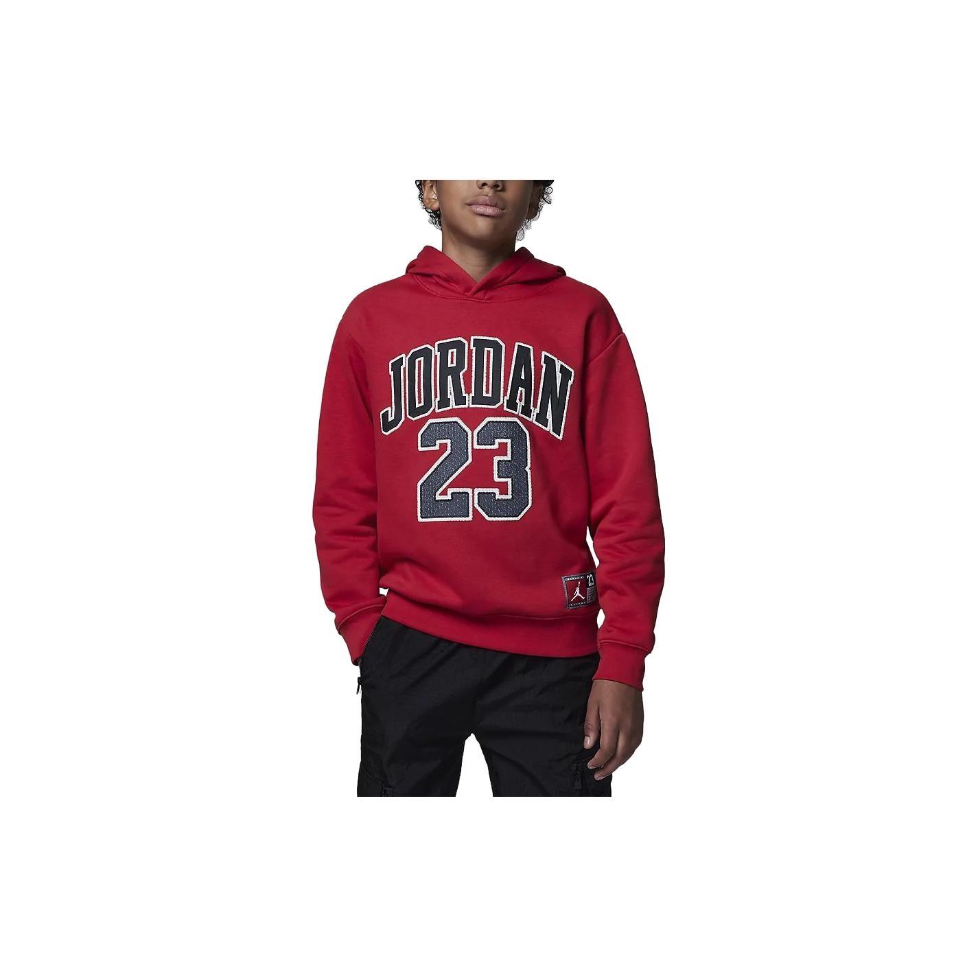 (PS) Air Jordan Fleece Pullover Hoodie Red Kids FV3203-687 M