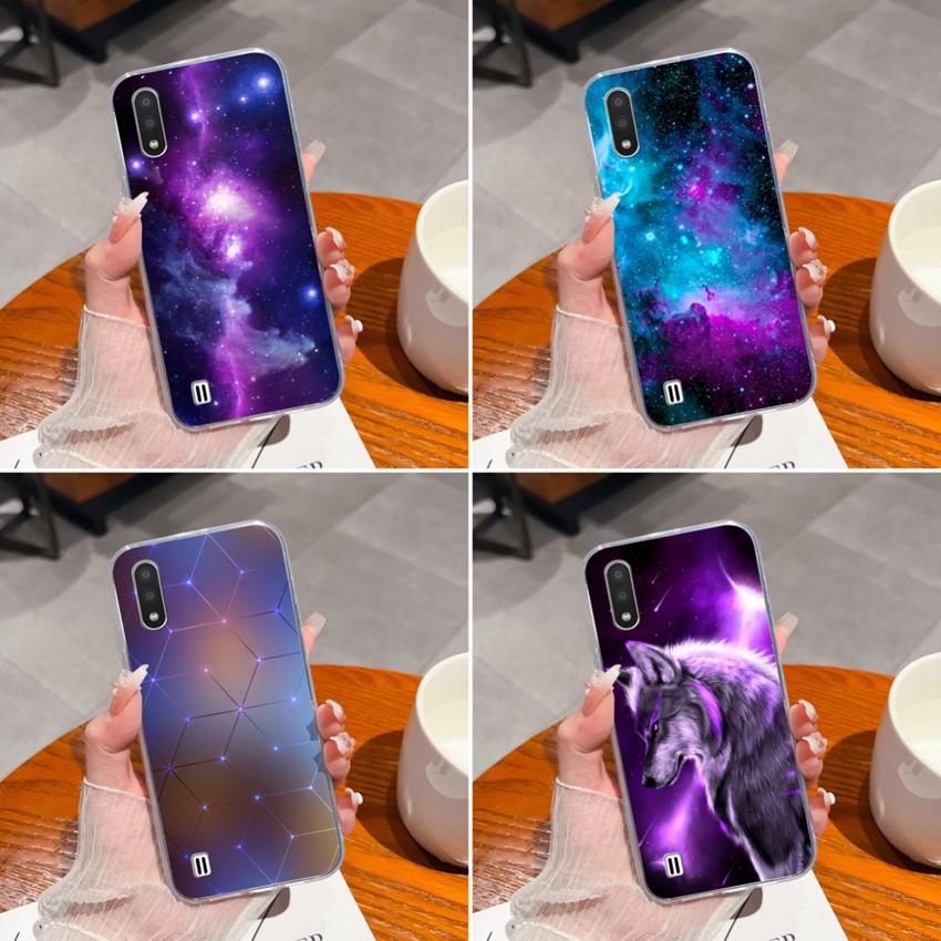 For Samsung F13 A9 C7 M31 M01 M10 Brilliant Starry Sky Pattern Phone Case Transparent TPU Advanced Anti Fingerprint Shell For Samsung Soft Back Covers