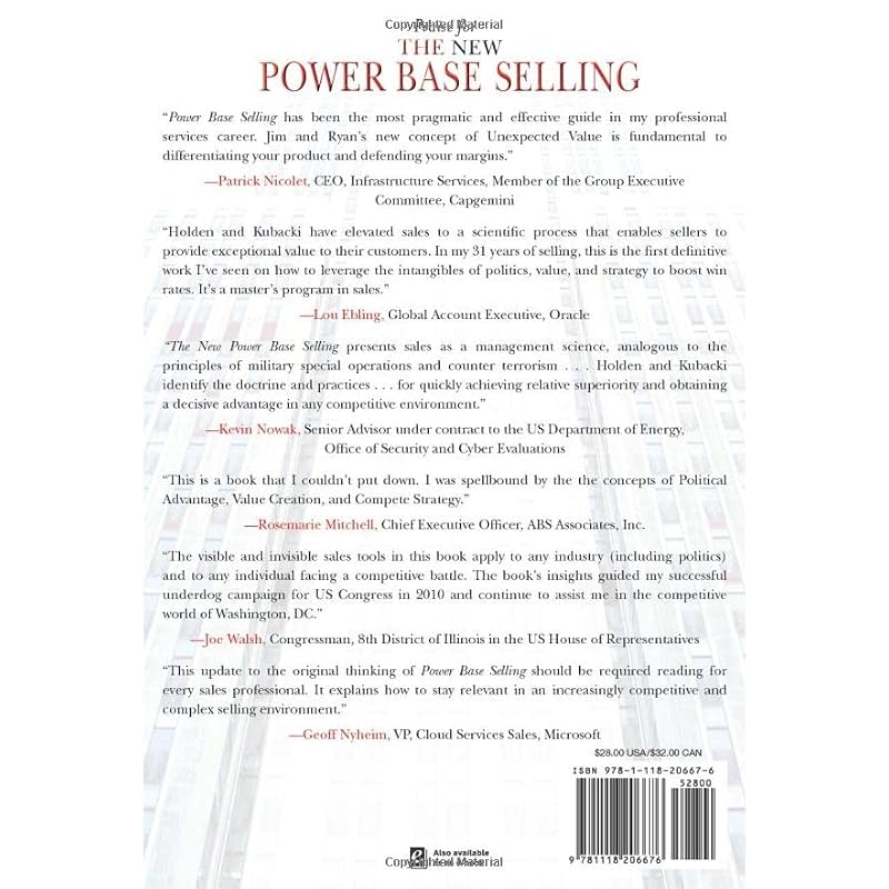 The New Power Base Selling: Master The Politics, Create Unexpected Value and Higher Margins, and Outsmart the Competition