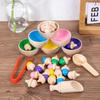 Ball Educational Wooden Cup Set For Childrens Color Recognition Cognitive Skills
