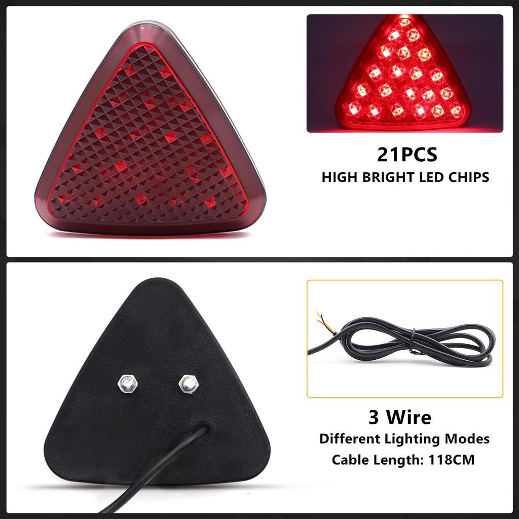 F1 Brake Light, Tail Lamp, LED, 12 V, For Cars, Flashing, Strobe, Lighting, Warning
