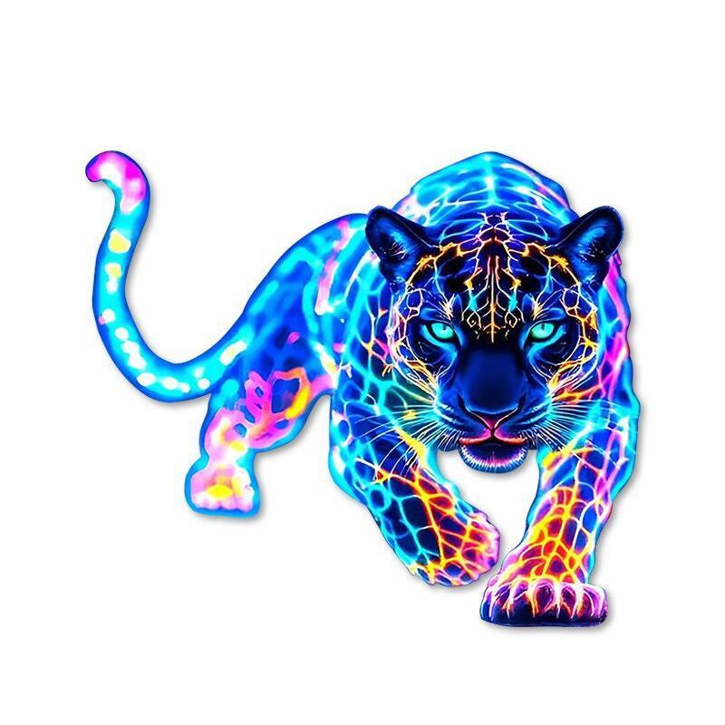 1/2Pcs Vibrant Neon Cheetah Pattern Motorcycle Car Stickers Waterproof For Car Body Auto Window Decoration