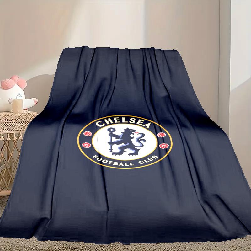 1 Stück Gemütliche Chelsea FC Decke, Leichte & Strapazierfähige Druckdecke, Perfekt für Zuhause, Sofa, Bett, Picknick, Reisen, Büro