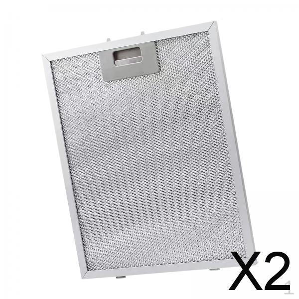 2x Range Hood Vent Part Extractor Fan Cooker Filters Sturdy Universal Replace Supplies Aluminum Mesh