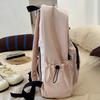 Simple Bow Decoration Backpack Cute Casual Large Capacity Multi Pocket Backpack Student Backpack Fashionable Women's Backpack