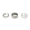 3 Pieces Adjustable Opening Rings Personality Stackable for Womens Girls Jewelry