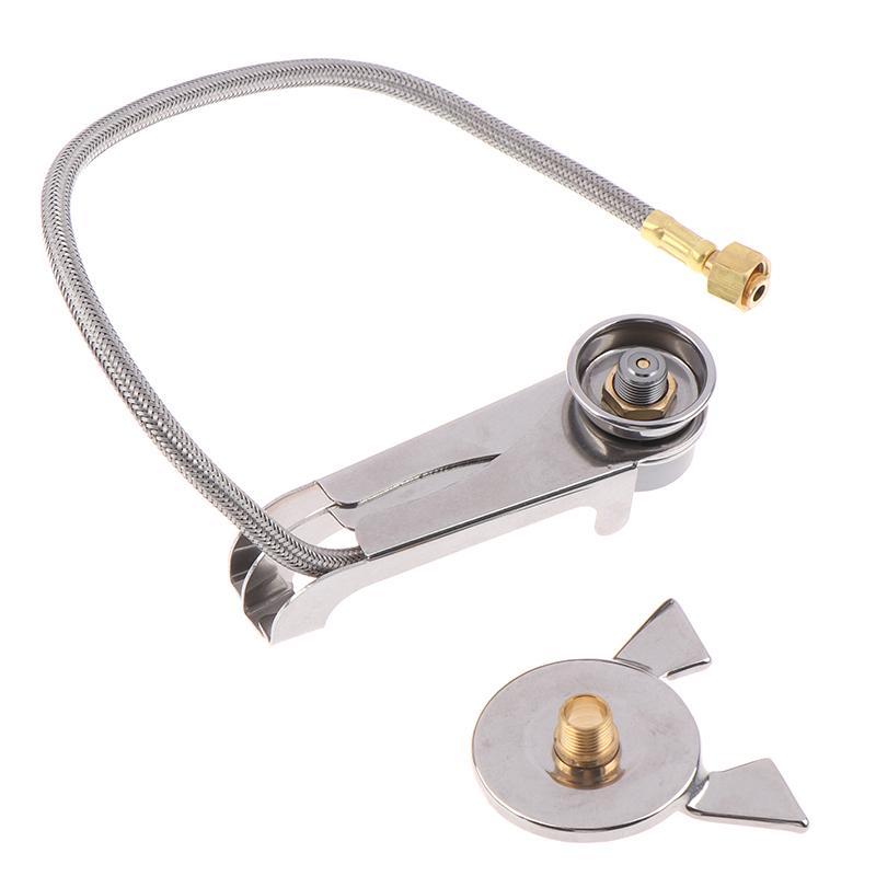 1Set Picnic Camping Stove Split Converter Connector Gas Tank Adapter Incldue Box