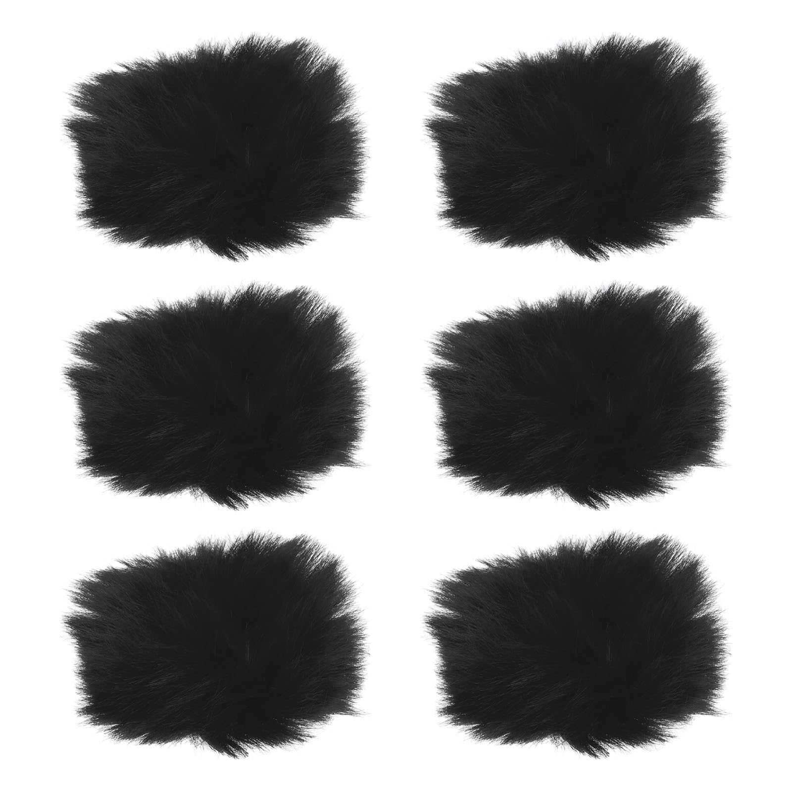 

uxcell Furry Microphone Windscreens, Microphone Covers for Indoor and Outdoor Microphones, Black, 10mm x 55mm, 6 Pieces