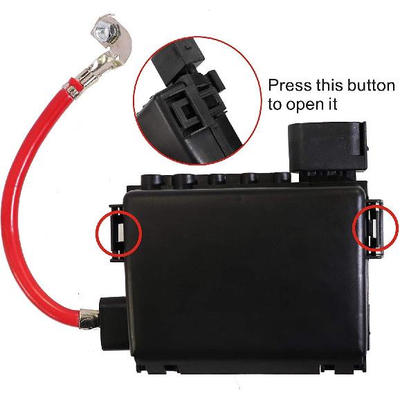 Battery Fuse Box Block Terminal 1J0937550 With 9Pcs Fuses Compatible With 99-04 VW Beetle Jetta Bora Golf MK4