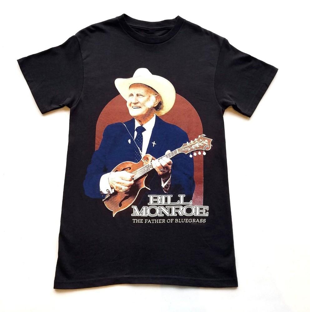 

SALE Vtg Bill Monroe The Father of Bluegrass Cotton Black All Size Unisex Shirt Unisex T-Shirt 5XL різнокольоровий