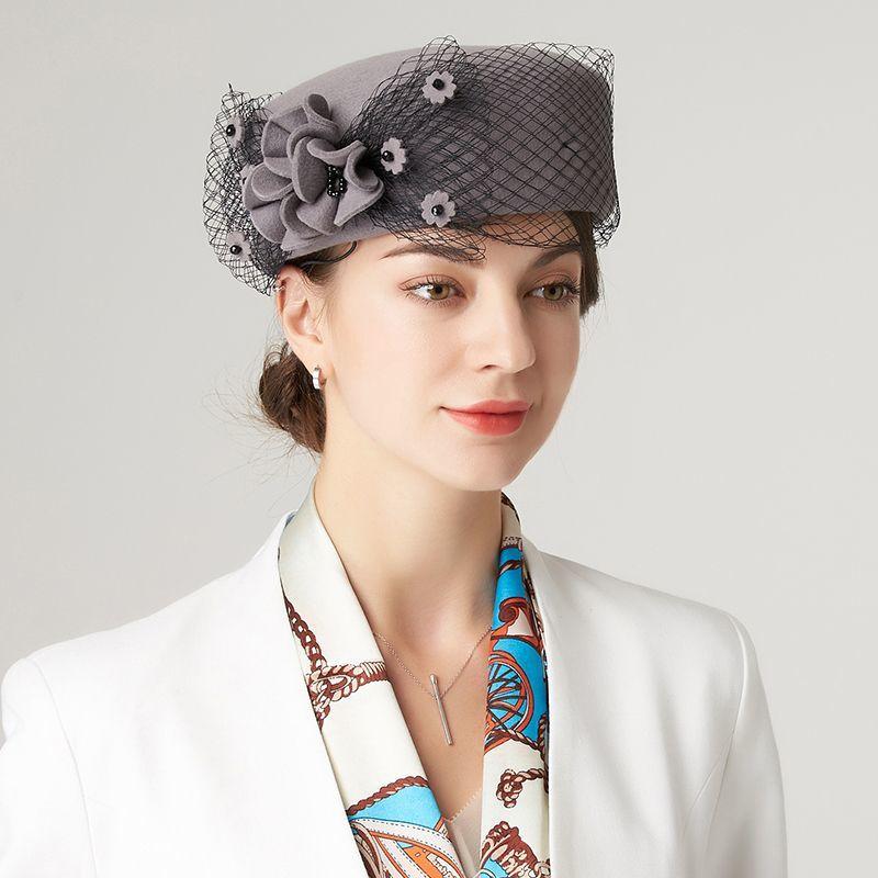 Hat Women's Spring and Autumn New Beret Autumn and Winter Wool Hat Winter Woolen Hat Face Thin Versatile Foreign Style Top Hat