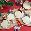6Pcs DIY Christmas Tree Decorations Wooden Xmas Hanging Pendant Christmas Picture Frame Ornaments