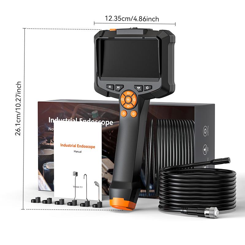 

Endoscope Camera with 4.3 Inch IPS HD Screen Borescope Camera HD1080P with 8LED Lights IP67 Waterproof Inspection Camera for Car 1M