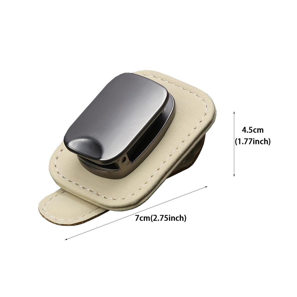 

Держатель солнцезащитных очков для козырька автомобиля, многофункциональный зажим для очков, вешалка для очков, держатель солнцезащитных очков, зажим для автомобильных аксессуаров для салона автомобиля бежевый