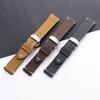 18mm 20mm 22mm Stitching Cowhide PU Strap for Seiko for Omega Vintage Calfskin Watchband Butterfly Buckle for Men Wrist Bracelet