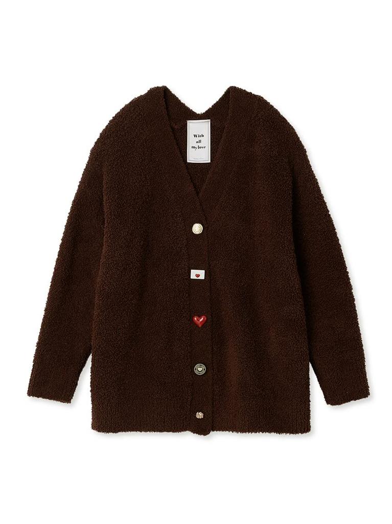 Chocolate Button Knit Cardigan [Snidel Home] [Melty]