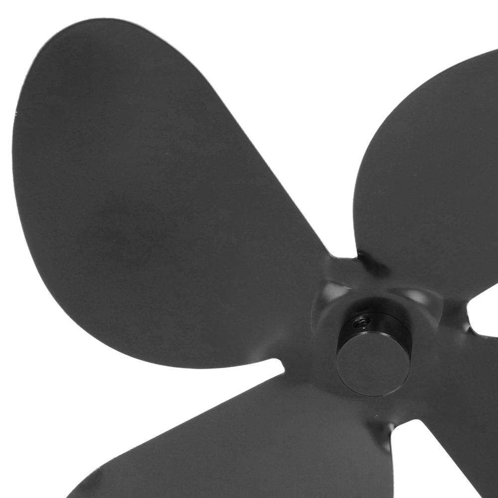 Aluminum Alloy Stove Fan Blades High Temperature Resistant 4 Blades Fireplace Fan Blades With Wrench High Performance