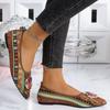 Damen Mittelgröße Metallschnalle Niedriger Absatz Graffiti Spitzschuh Tiefe Ausschnitte Ballerinas Retro Römischer Stil Neue Herbstschuhe