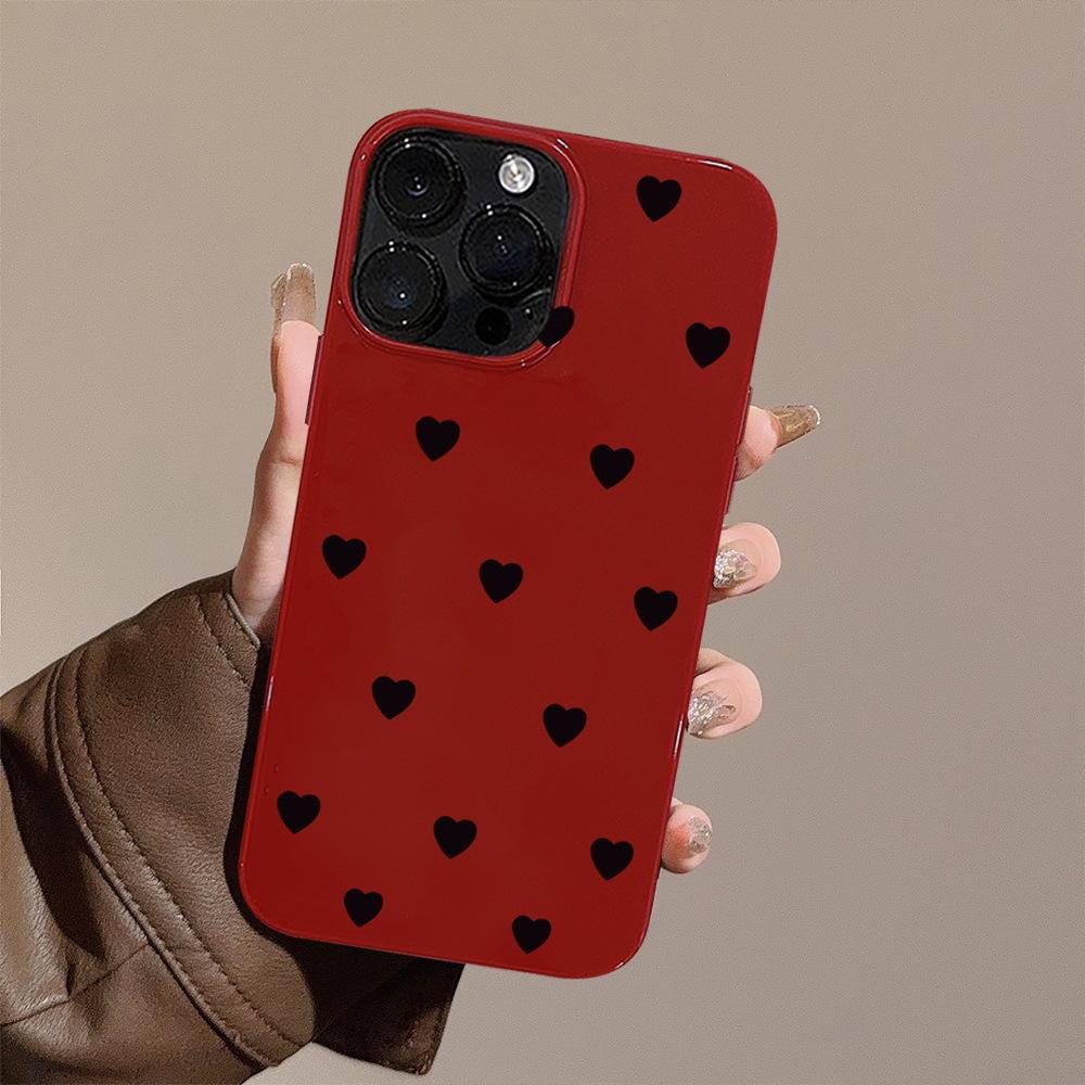 

Черный чехол с сердечком для iPhone 17 iPhone 17 Pro Max iPhone 17 Air