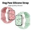 Correa de Silicona con Huella de Pata de Perro para Correa de Apple Watch 49mm 46mm 42mm 44mm 41mm 40mm 38mm Pulsera Series 10 9 8 7 SE 6 5 4 3 Ultra2