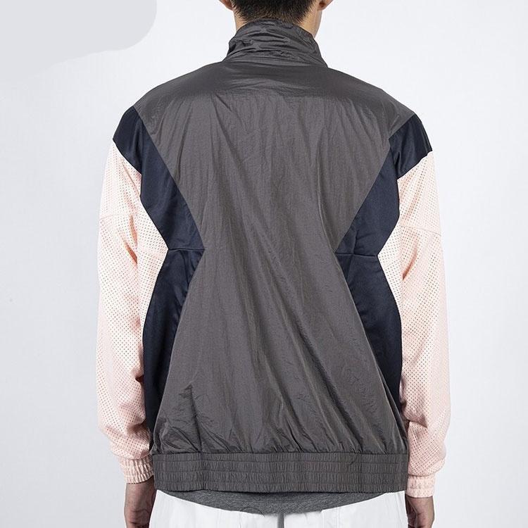 Air Jordan Flight Casual Sports Long Sleeve Stand Collar Jacket Grey/Pink Men's AO0556-272