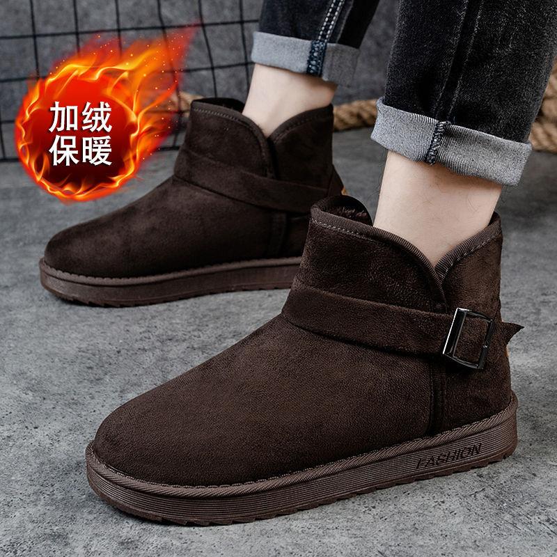Thick-soled snow boots women's 2025 new autumn and winter short tube snow cotton piled and thickened outer wear Northeast warm cotton shoes
