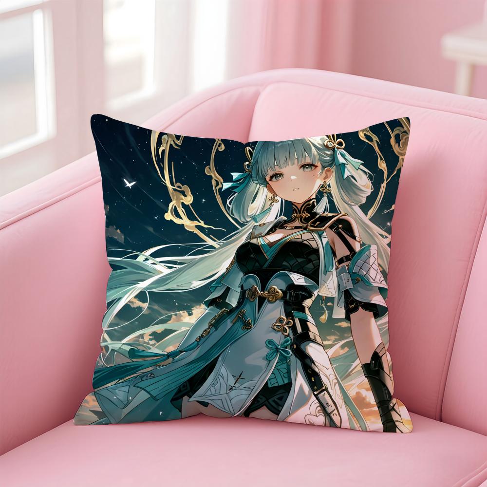 

Dashing WWuthering Waves JJinhsi Cushion Cover Pillow Case Soft Friendly Fabric Concealed Zipper 30X30cm