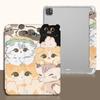 For iPad 9.7 2018/17 Cute Cat Air3 10.5 PRO11 2020/21 iPad Mini4/5 10.2 Gen9 Gen8/7 Gen6/5 Pro 10.5 Air 2/1 Flip Stand Silicone Protective Case Cover