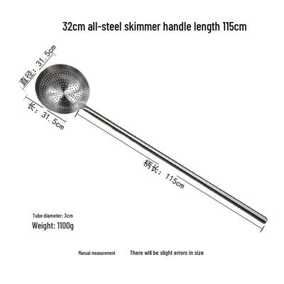 Wutuo Extra Long Handle Perforated Steel Skimmer