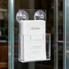 2pcs Acrylic Brochure Holder Suction Cup Literature Stand Wall Mounted Pamphlet Rack For Office Document Literature Brochure