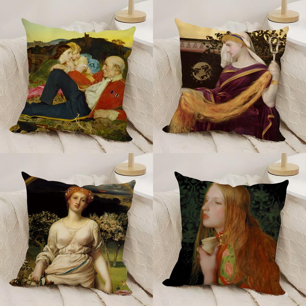 European Fun Figures Cushion Cover Silky Short Plush DoubleSided Printed Pillow Case for Sofa All Seasons Home Decor Gift