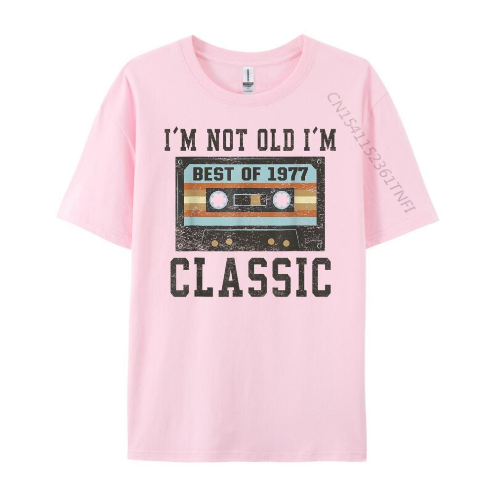 I M Not Old I M Classic Cassette Tape 1977 Birthday Oversized T Shirt Men Mens Shirts Graphic Cotton Streetwear Short Sleeve