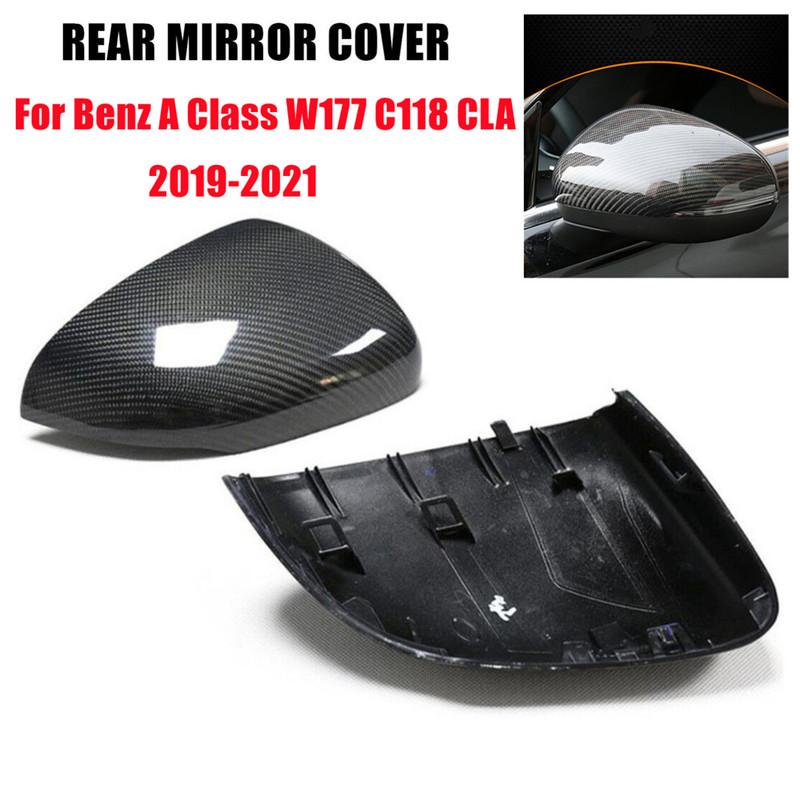 For LHD Mercedes Benz A Class CLA W177 C118 - Car Rearview Side Mirror Cover Wing Cap Exterior Door Trim Replacement