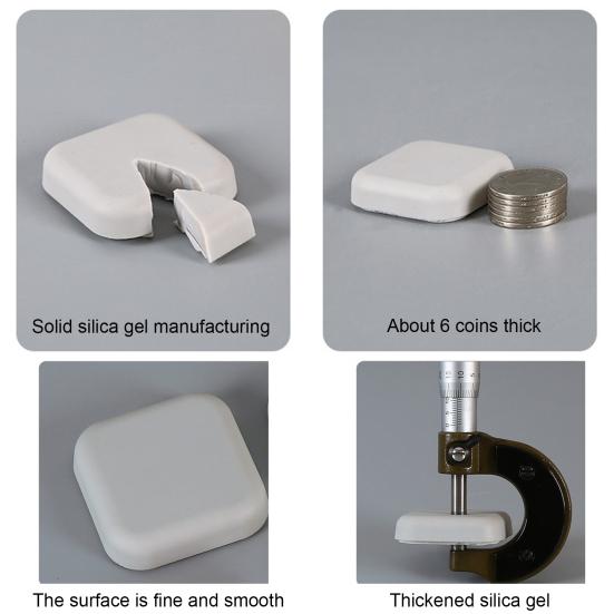 4 bucăți de protecție pătrate din silicon pentru mâner de ușă, rezistente la șoc