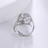 Dawapara Wheel of Hecate Symbol Adjustable Ring Star of David Religious Amulet Pagan Goddess Wiccan Gift Stainless Steel Jewelry