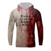 Halloween Blood-stained Print Men's Loose Hooded Sweatshirt