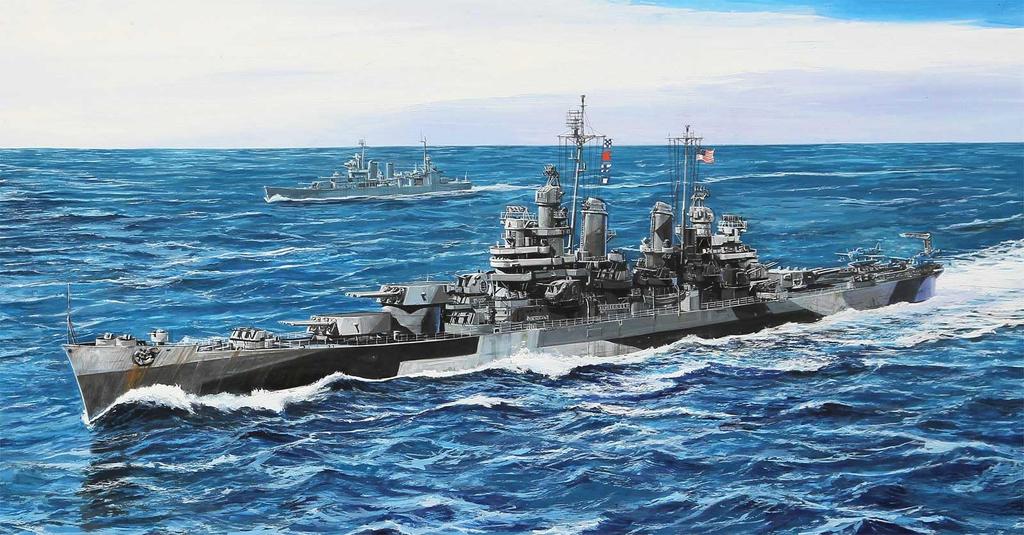 Pit-Road 1/700 Skywave Series US Navy Heavy Cruiser CA-72 Pittsburgh 1944 Plastic Model W260