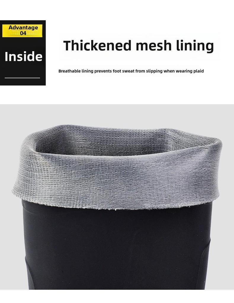 Men's Waterproof Steel Toe Anti-Slip Rain Boots for Construction and Mining