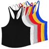 Muscleguys Men's Basic Solid Color Cotton Gym Tank Tops Sleeveless Y-Back Bodybuilding Vests Muscle Training Athletic Workout Undershirt
