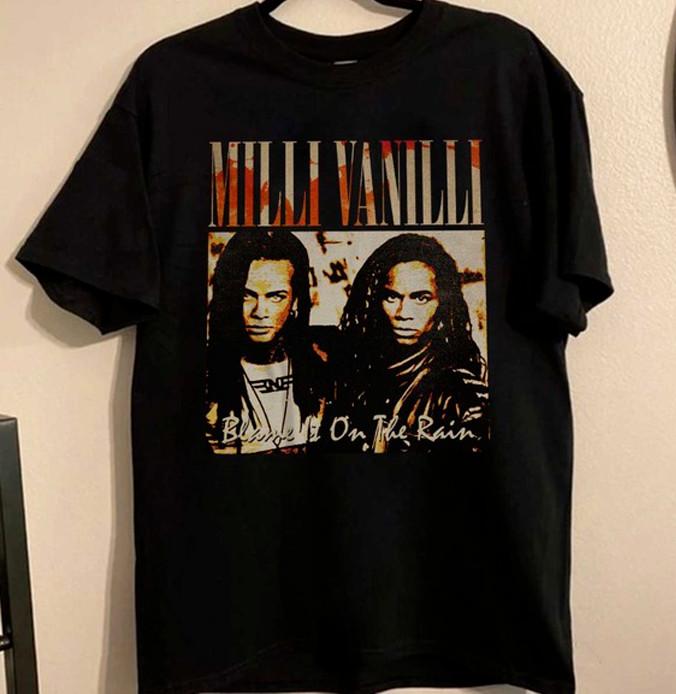Milli Vanilli Blame It on the Rain tour Unisex Tshirt Full Size Unisex T-Shirt L