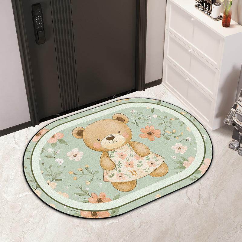 Wire Ring Entry Mat Ins Air Resistant Dirty PVC Can Be Cut Silk Ring Mat Non-slip Easy To Clean Entry Door Carpet