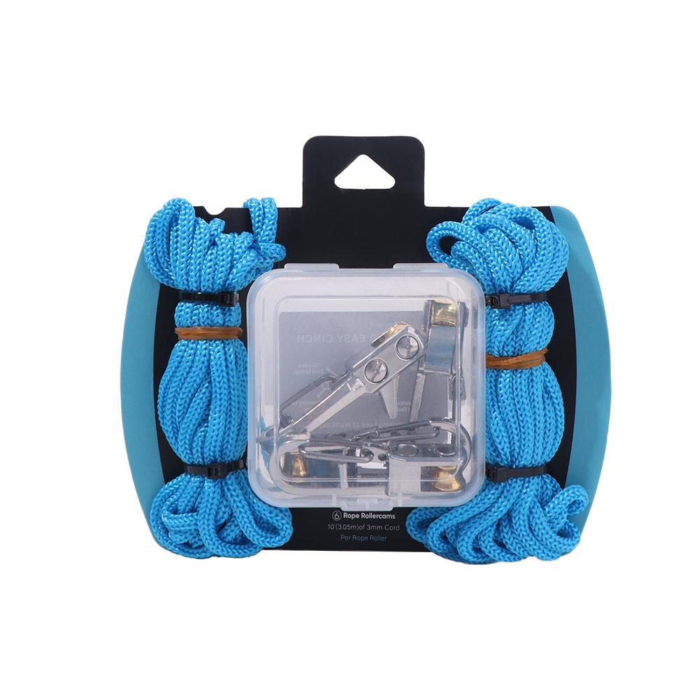Non-Slip Paracord Adjusters 6 Hooks Cable Puller Secure Rope Tension Adjuster  Camping