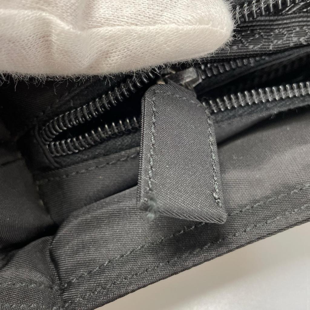 PRADA Triangle logo Tote Bag black Women used
