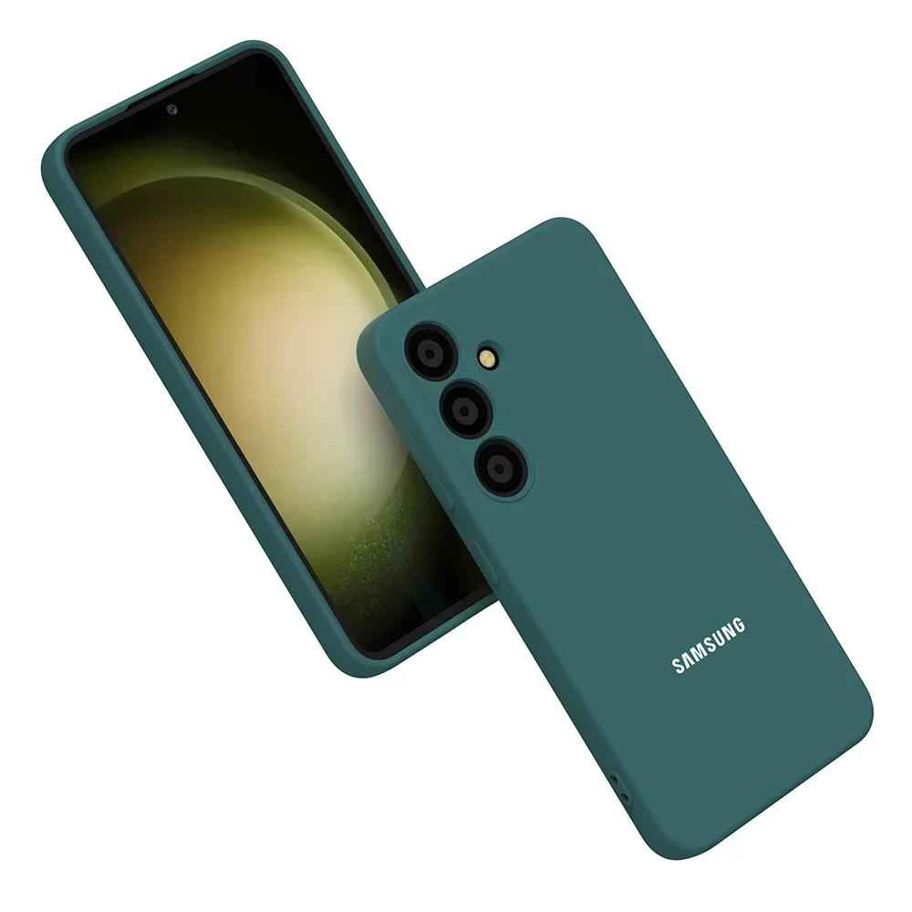 Pour Samsung Galaxy S25 S25Plus S25Ultra S25Edge S24 S23 S22 S21 FE Ultra Coque Arrière de Téléphone en Silicone Liquide Souple Anti-Choc