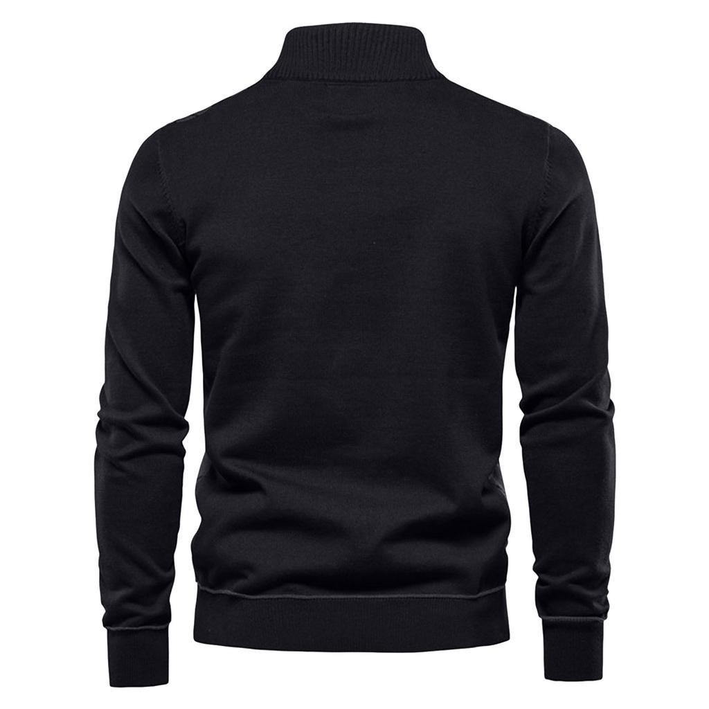 Autumn New Half Zipper British Long Sleeve Men's Sweater