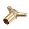 X AUTOHAUX Engine Hose Fitting Connector Y-Shaped Hose Fitting Reducer Universal 16-10-10mm 3 Way for Fuel Air Water Gas Oil Pipe Brass Gold