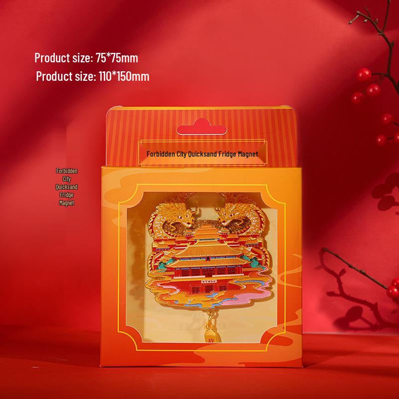 Светящийся сувенирный магнит Пекин: Запретный город, Тяньаньмэнь, Храм Неба, Летний дворец.