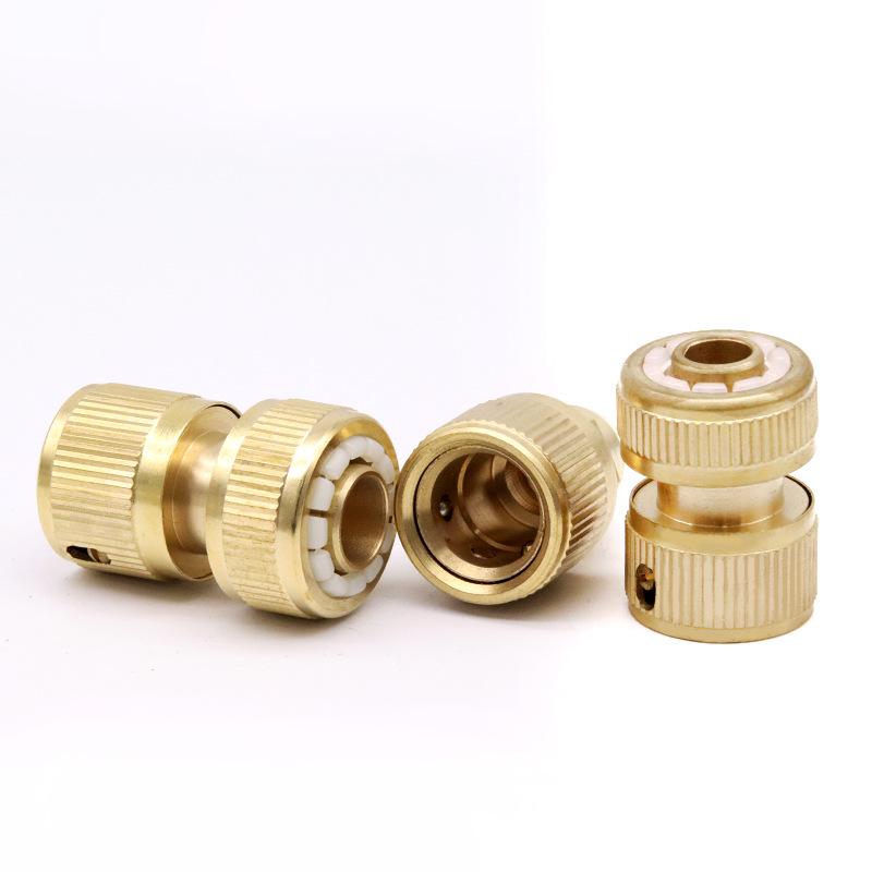 Brass Quick Connector for Car Wash: 3 To 6 Point Water Pipe & Gun Hose Attachment