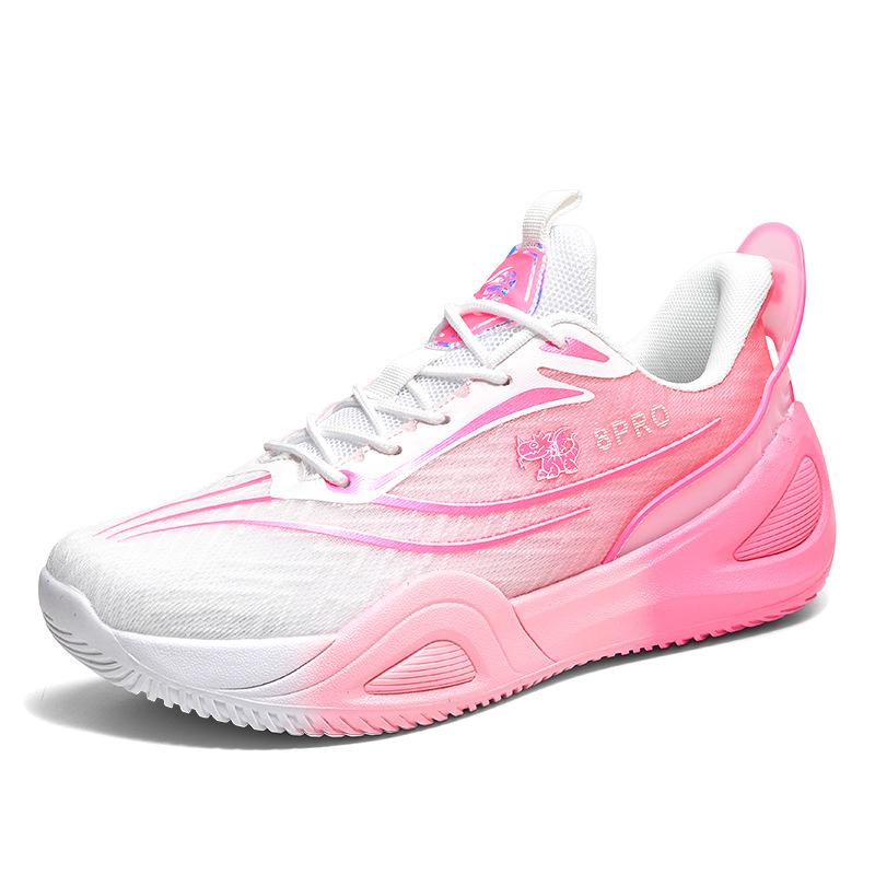 Fashion sports youth mandarin duck breathable basketball shoes outdoor actual combat wear-resistant non-slip couple training shoes