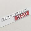 3D ABS Car Fender Side Badge Sticker Logo BITURBO 800 Emblem Decals For Mercedes Benz AMG Brabus Auto Letters Accessories